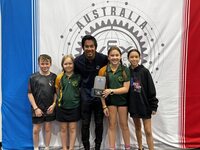 Mossman State School VEX robotics team with Teacher Jake Pendlebury